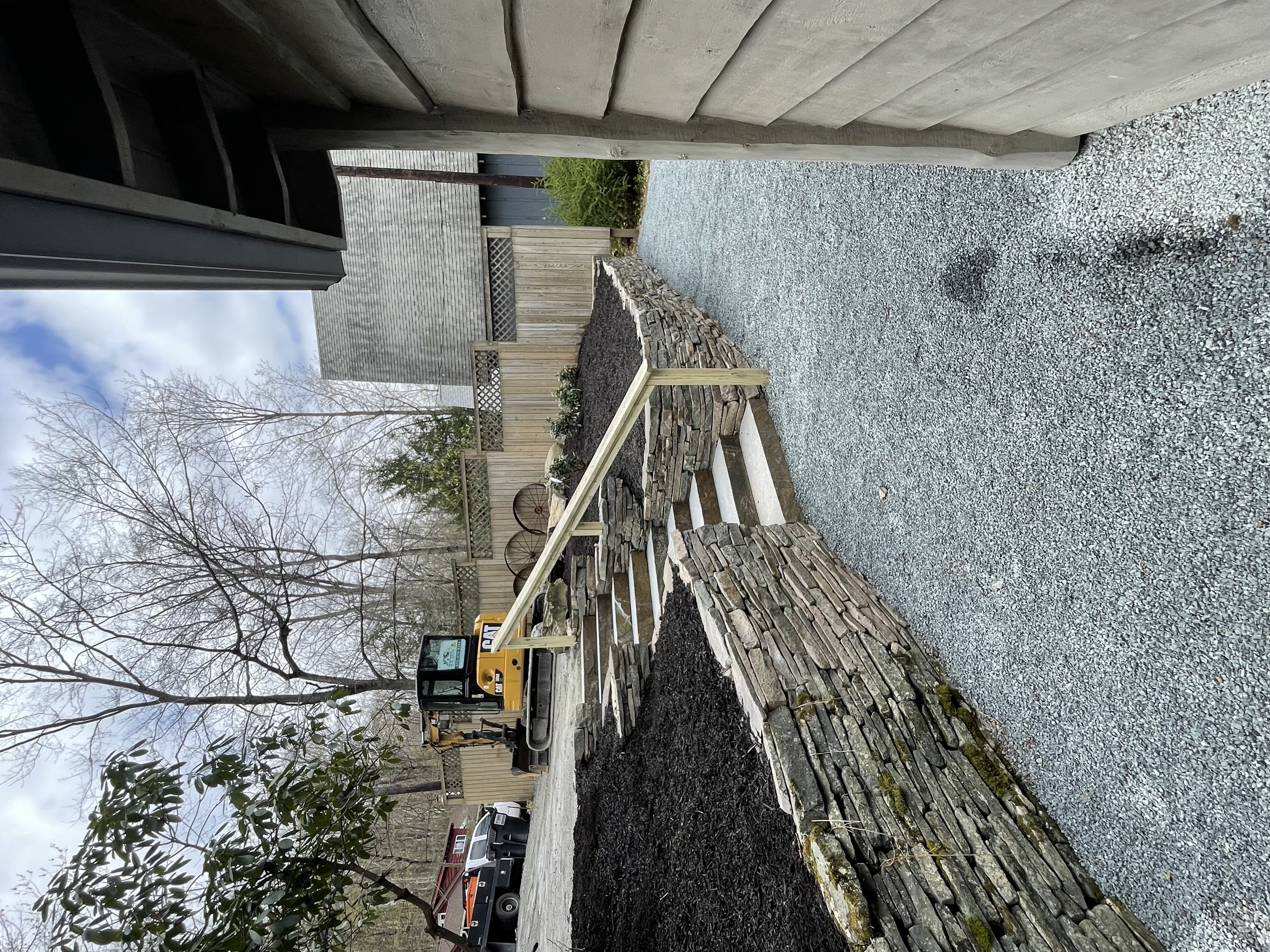 Steps and Retaining wall — after